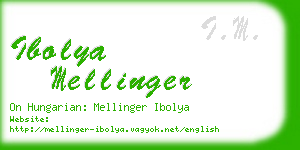 ibolya mellinger business card